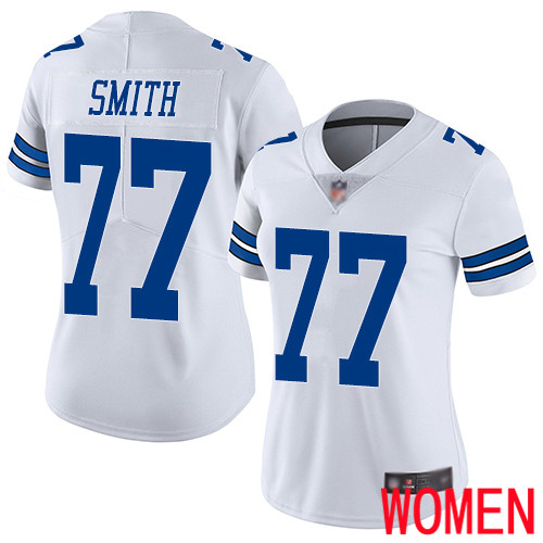 Women Dallas Cowboys Limited White Tyron Smith Road #77 Vapor Untouchable NFL Jersey